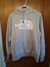 The North Face Women's Pullover Hoodie Sweatshirt Light Gray Heather Logo Size L