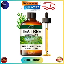 100% Pure & Natural Tea Tree Oil for Skin, Hair, Toenails, Aromatherapy, & Soap