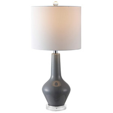 Safavieh Lighting Collection Velor Modern Contemporary Smoked Grey Glass