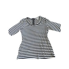 Green Envelope Los Angeles Womens Shirt Size Large Made in the USA Black Stripe