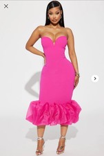 Barbie Pink Midi dress - Fuscia