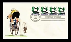 Dr Jim Stamps Fdc 1998 Presorted Std Coil Strip Of 4 Flamingo Cachets