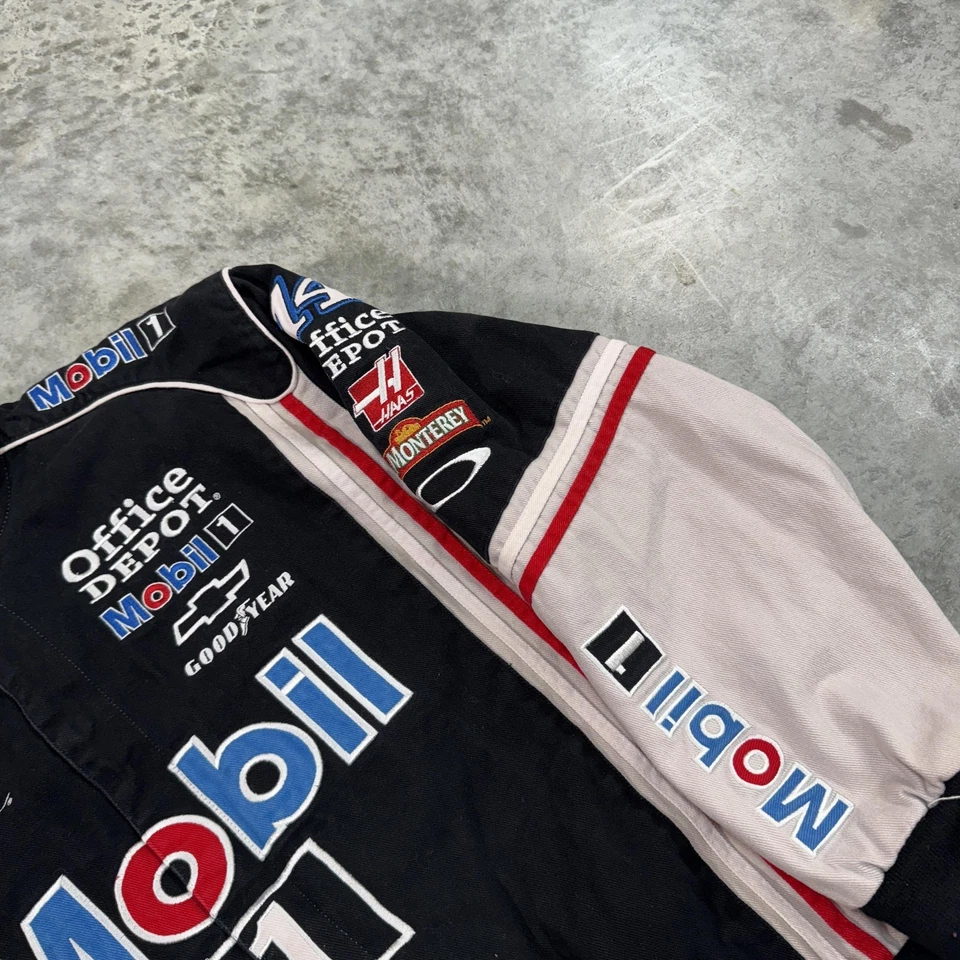 JH Design Mobil 1 Racing Jacket Mens 2XL NASCAR Sponsor Embroidered Coat - Image 4 of 4