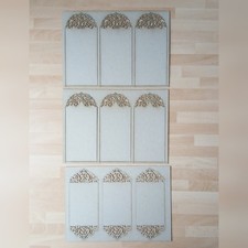 💗 La Blanche 9 x Chipboard Ornament Bordüre Mixed Media 