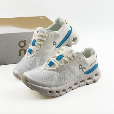 ON Running Cloudrunner 2 Women's White | Blue Breathable Sneakers Size 6-9.5