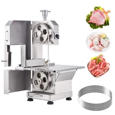 2200W Commercial Electric Meat Bandsaw Stainless Steel Bone Sawing Cut Machine