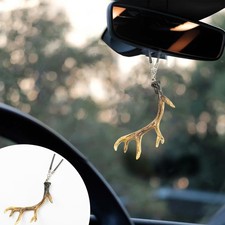 Deer Antler Rearview Mirror Ornament For Car Elk Antler Car Mirror Hanging Acce