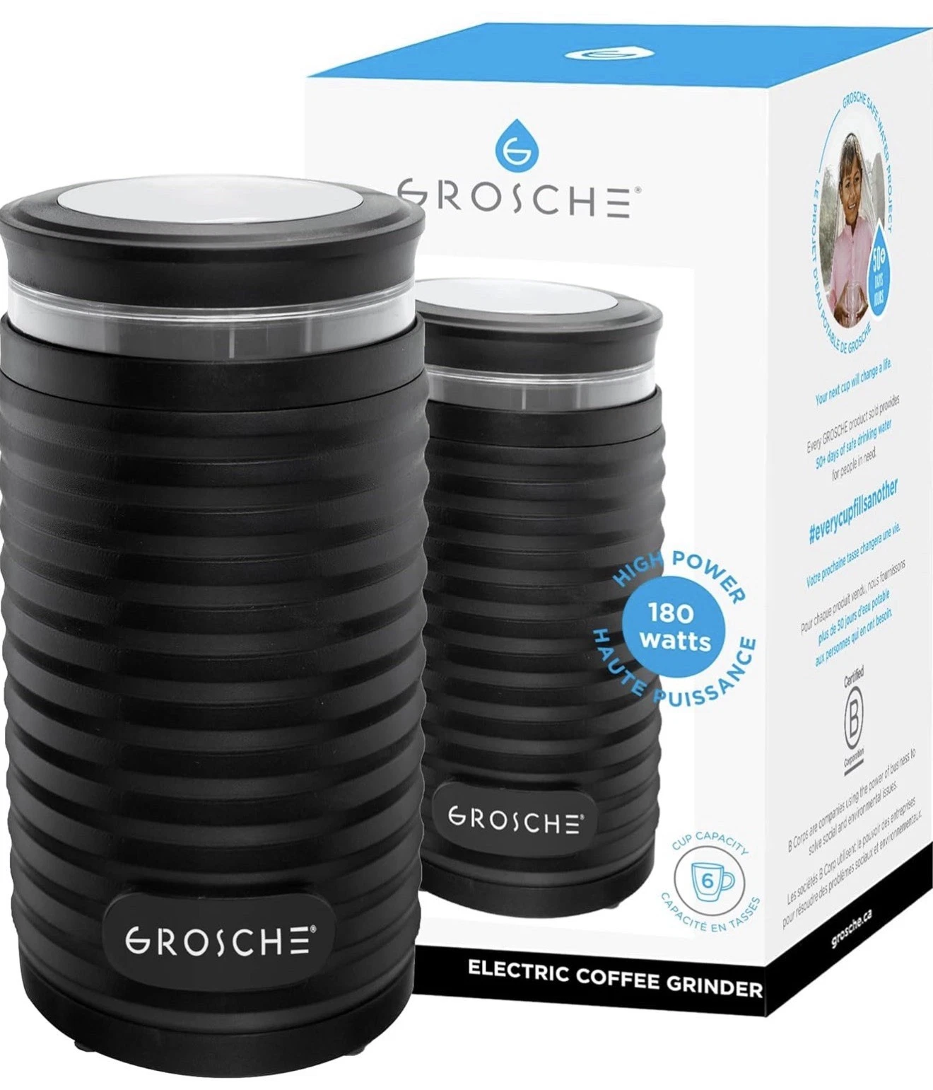 Electric Coffee Grinder 180W Stainless Steel Spice Mill