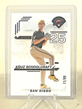 2025 Panini Prospect Edition Purple #24 Kruz Schoolcraft #d /99 San Diego Padres