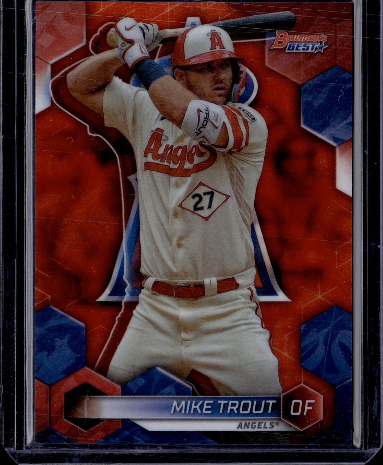 2023 Bowman's Best Mike Trout Orange Refractor 13/25