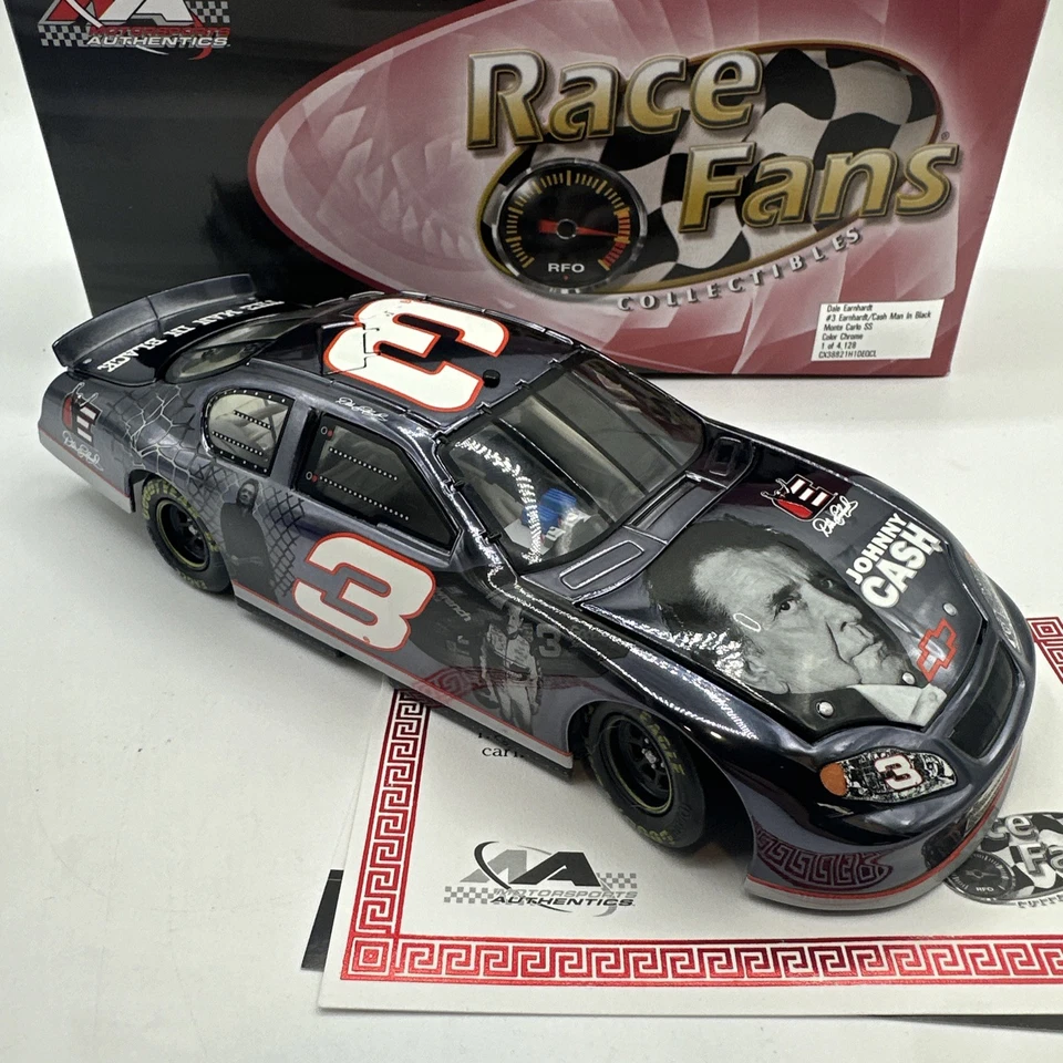 Dale Earnhardt Johnny Cash The Man In Black 2008 color cromo acción NASCAR 1/24 Foto 4 de 4