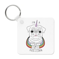 I'm A Pugicorn Regenbogen SchlüSselanhäNger - Mops Einhorn Hund Welpe Lustig