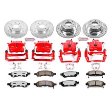 Power Stop Brake Pads Calipers Drilled Rotors Front And Rear Chevy Kit Kc1454-36