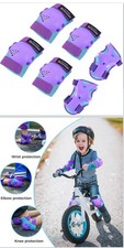 Bosoner Kids Youth Elbow, Wrist, Knee Pads Medium Purple/teal Skating Biking