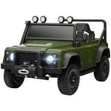 12V Land Rover Defender 110 SVX Kids Ride On Car Remote Control Dark Green