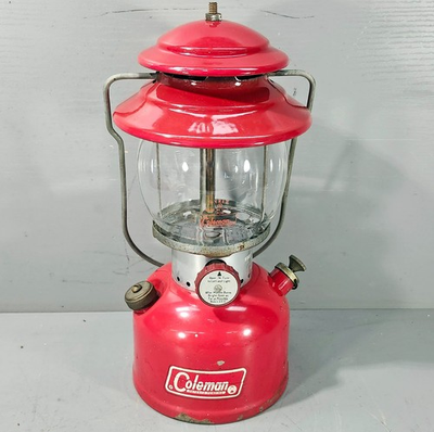 #ad #ad Vintage Coleman Model 200A Red Camping Lantern w Original Pyrex Glass 12 69 $69.99
