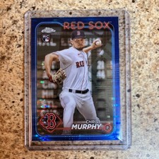 Chris Murphy 2024 Topps Chrome Blue Refractor RC /150 #47 Boston Red Sox