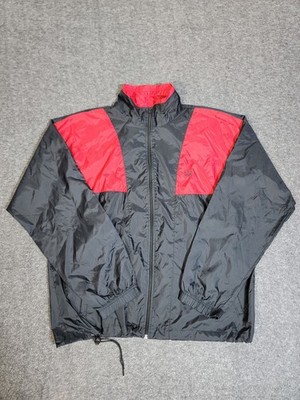 Vtg 90s USA Olympics Windbreaker Jacket Men s L Red Black Nylon Colorblock 