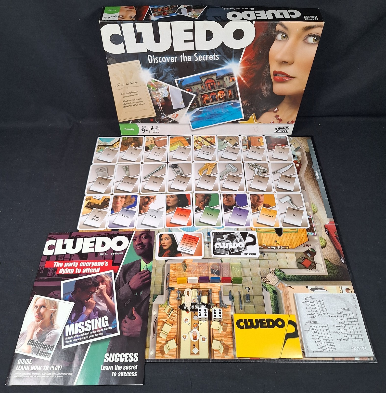 Cluedo Board Game Discover The Secrets Parker Hasbro 2008 Complete