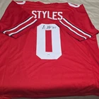 New ListingSonny Styles #0 Ohio State Signed Original Football Jersey Red Primetime Cert