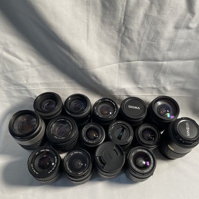 Konvolut 15 diverse Foto Objektive Sigma Minolta defekt