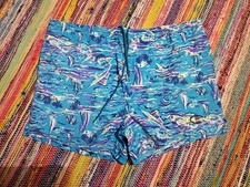 Vintage 90s Champion Abstract Art Nylon Trunks Surfer Shorts Men  s M Fits L