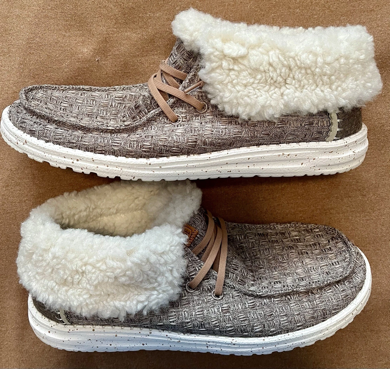 Hey Dude Britt Shoes Nut Color lace Up Women’s Size 9