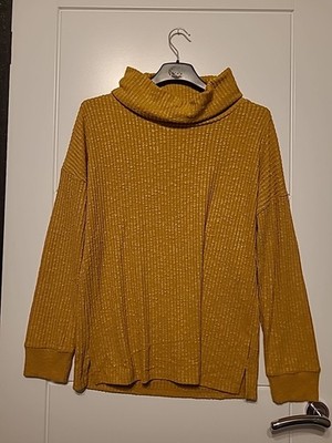 Muskat Größe 10 Damen Pullover Pulli Wasserfallausschnitt Langarm Orange