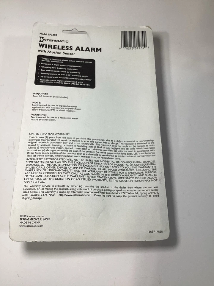 Wireless Door & Window Alarm Intermatic Brand New - Image 2 of 2