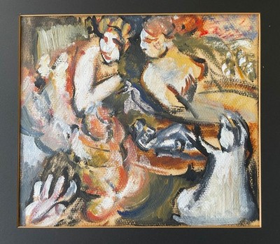 Abstract Grouping Tableau   Women Faun? Cat? - 1930 s Vintage