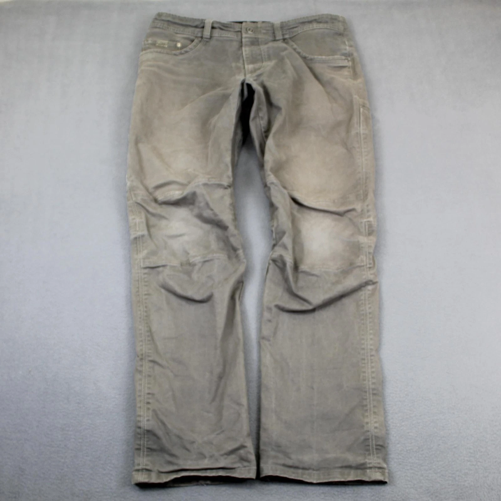 Kuhl Pants Mens 36x32 Brown Double Knee Canvas Cargo Hiking Workwear 38X32