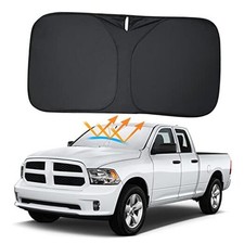 Windshield Sun Shade for Dodge Ram 1500 Silver Black for Ram 1500 2009-2018