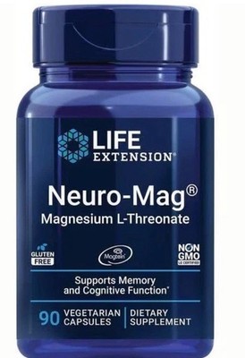 Neuro-Mag Magnesium L-Threonate from 2000 mg Magtein - Life Extension 2X90caps 
