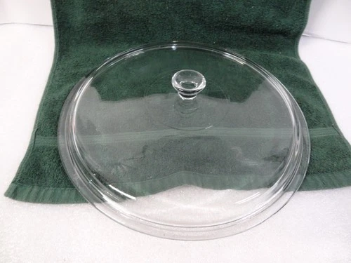 Vintage Pyrex Wagner Round Glass Replacement Lid 12.25" Fry Pan Dutch Oven