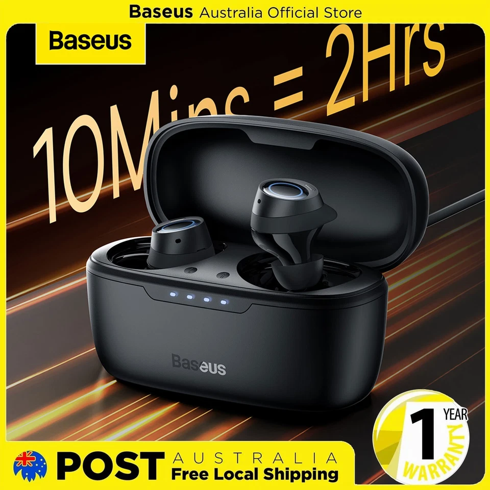 Baseus Bowie MA10 Wireless Earbuds Bluetooth 5.3 ANC 140H Playtime IPX6 Black