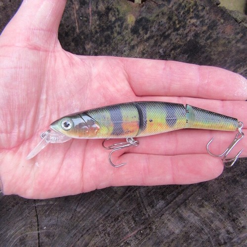 Pike Fishing Floating Jointed Lure Minnow Realscale Bait Free Wire Trace 16 Gram - Picture 8 of 15