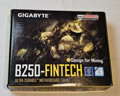 GIGABYTE GA-B250-FINTECH LGA 1151 Intel ATX Motherboard, Processor, Fan, 4GB Ram
