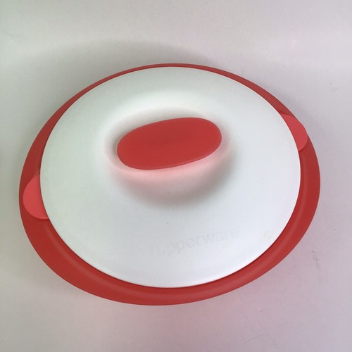 Tupperware 3 Pc 9” Micro Steamer Coral Veggie Rice Microwave Dish EUC - Picture 2 of 9