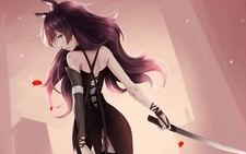Alfombra de juego de espada japonesa anime blake rwby neko orejas