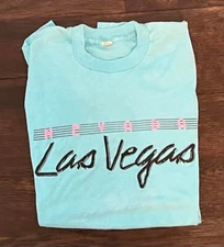 Vintage 1980s Las Vegas, Nevada Travel 80s Screen Stars Destination Tee Large