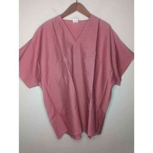 2 Women's Scrub Tops 2XL XXL Pink Purple EWC, Inc Plus Size - Picture 2 of 7