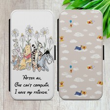 WINNIE THE POOH QUOTE CASE FOR IPHONE SAMSUNG GOOGLE FLIP WALLET PHONE COVER ART