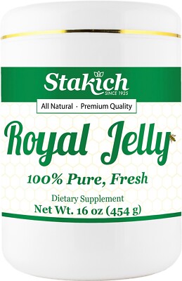 1 lb 16oz PURE FRESH ROYAL JELLY 100% NATURAL PREMIUM QUALITY RAW BEE 453,600mg 
