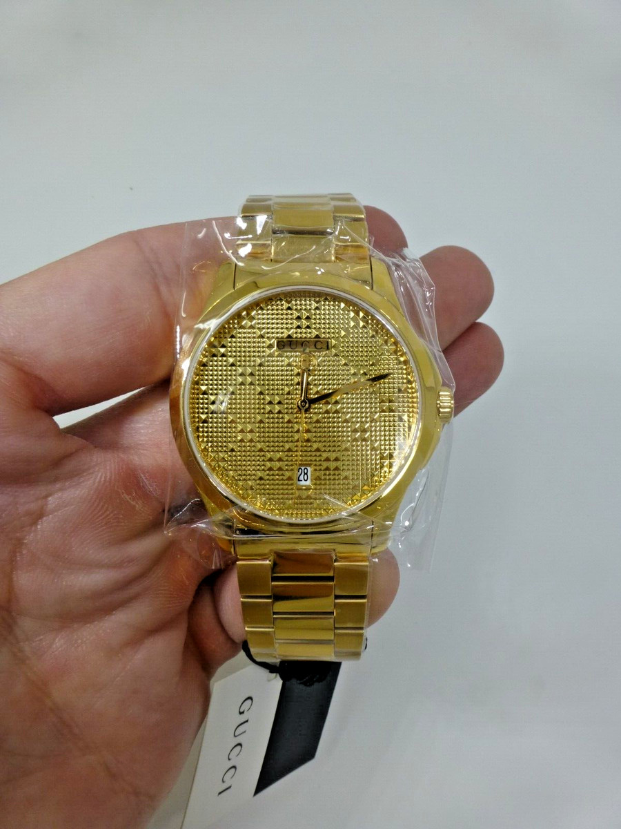 Gucci YA126461 G-Timeless 38MM Unisex Gold-Tone Stainless Steel 