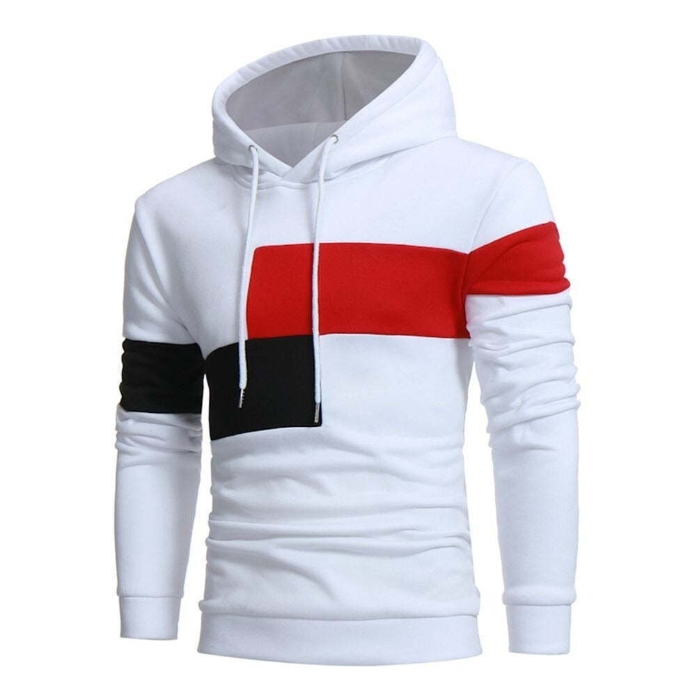 Color Matching Sweater Men's Color Contrast Hoodie