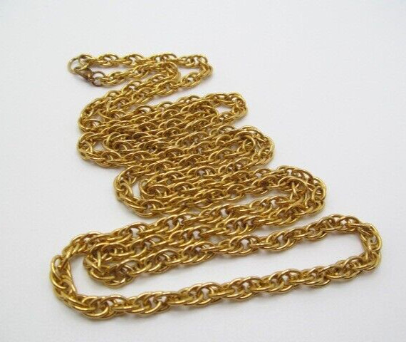 Yellow Gold Plate Continuous Interlocking Oval Li… - image 3