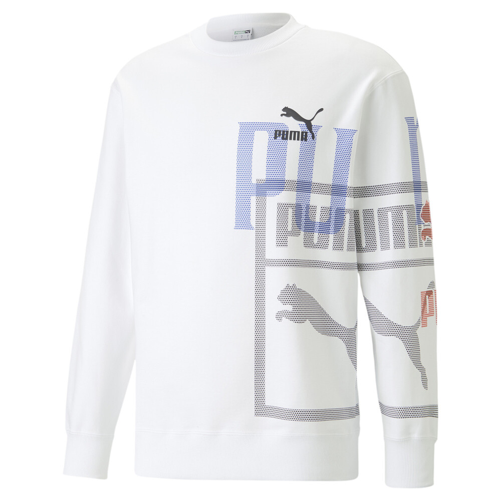 Толстовка мужская белая с круглым вырезом Puma Classics Gen. Graphic 53818502