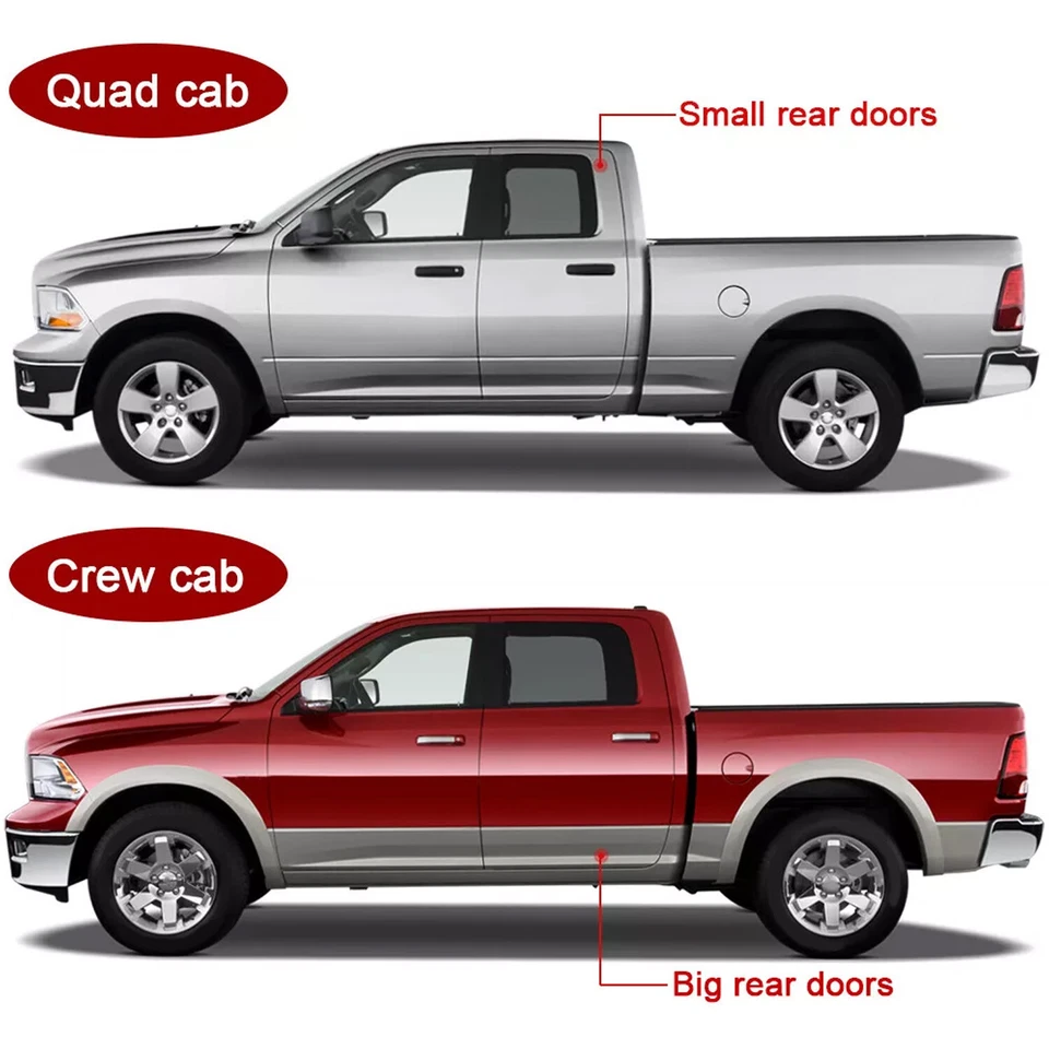 Cubierta de placa de umbral de panel basculante para Dodge Ram 2009-2018 doble cabina Foto 4 de 4