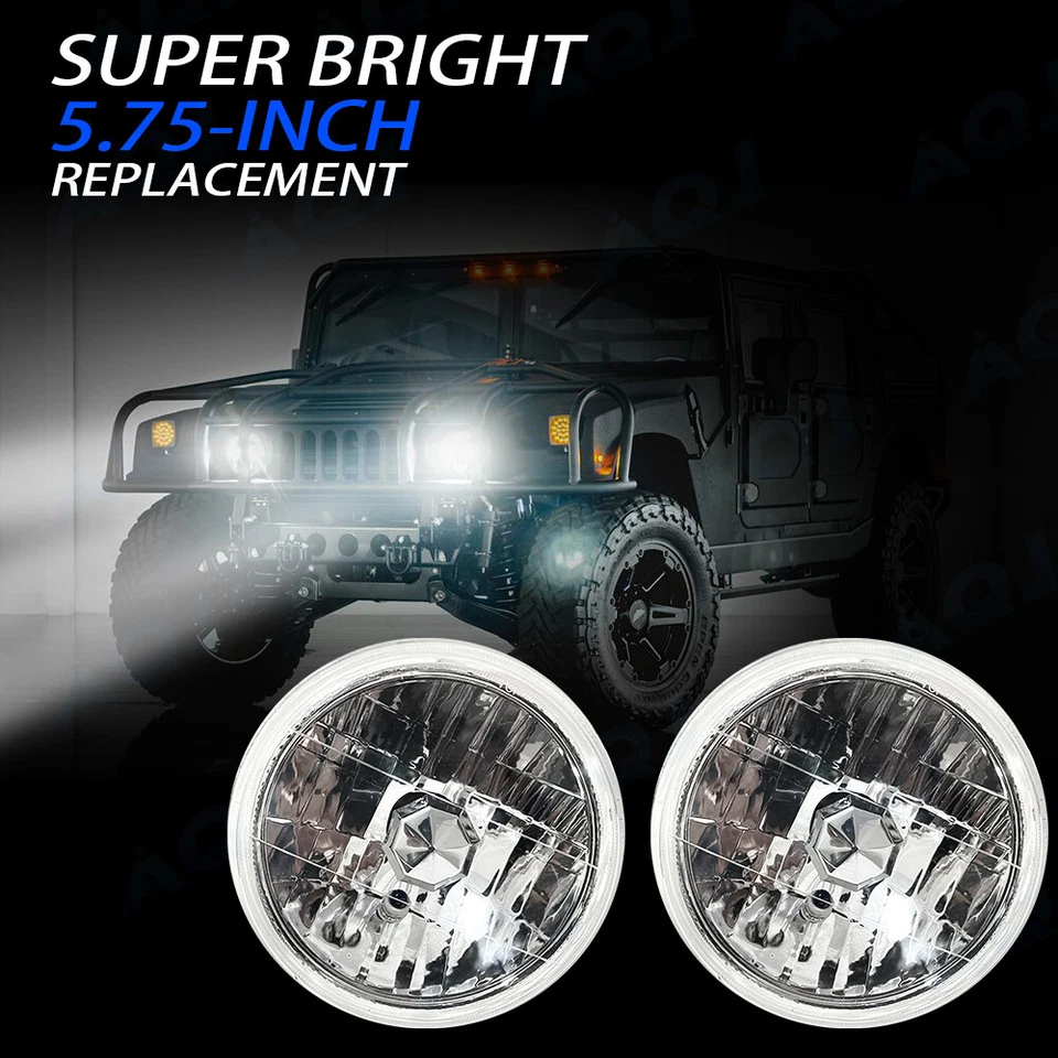 DOT 4PC 5.75 5-3/4 Chrome Round LED Headlights For Buick Electra GS 350 400 455 - Image 3 of 4