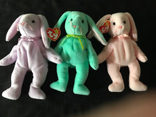 Ty Beanie Baby Bunnies 1996 , Set of 3, Hoppity, Floppity, Hippity